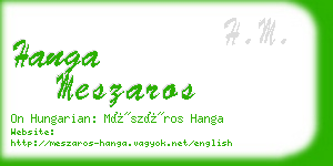 hanga meszaros business card